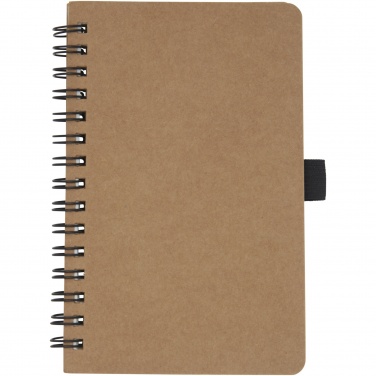 Logotrade promotional giveaway image of: Cobble A6 wire-o recycled cardboard notebook with stone paper