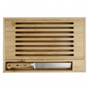 Logotrade promotional giveaway image of: Pao bamboo cutting board with knife