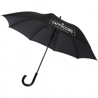Logo trade promotional giveaway photo of: Fontana 23" auto open umbrella with carbon look and crooked handle