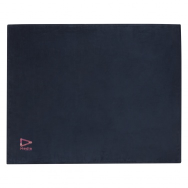 Logo trade promotional giveaways image of: Lily GRS certified RPET coral fleece blanket