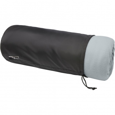 Logo trade promotional merchandise picture of: Marigold GRS certified RPET polar fleece and sherpa blanket