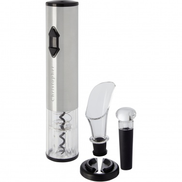 Logo trade promotional giveaways image of: Pino electric wine opener with wine tools