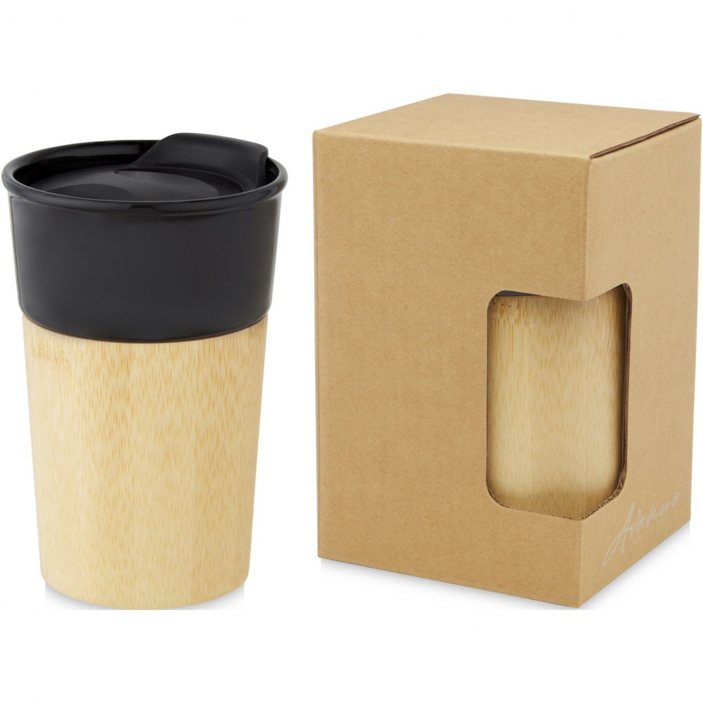 Logotrade corporate gift picture of: Pereira 320 ml porcelain mug with bamboo outer wall