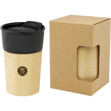 Logotrade promotional merchandise image of: Pereira 320 ml porcelain mug with bamboo outer wall