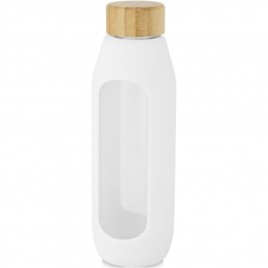 Logo trade promotional merchandise image of: Tidan 600 ml borosilicate glass bottle with silicone grip