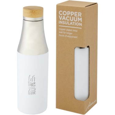 Logotrade advertising product picture of: Hulan 540 ml copper vacuum insulated stainless steel bottle with bamboo lid