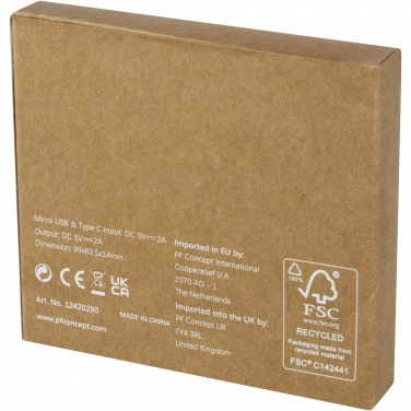 Logotrade promotional products photo of: Loop 5000 mAh recycled plastic power bank