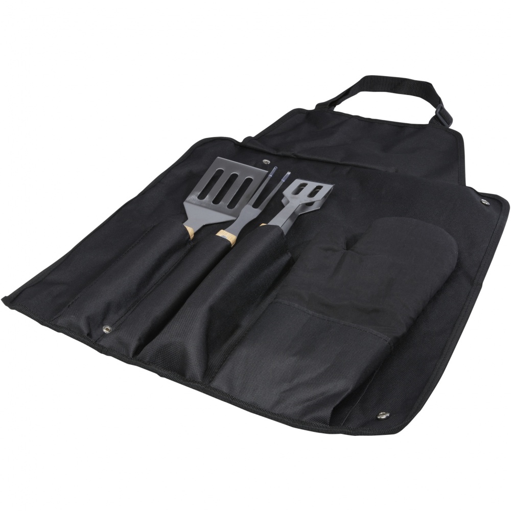 Logotrade promotional gift picture of: Gril 3-piece BBQ tools set and glove 