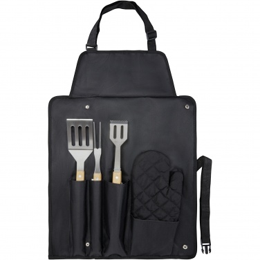 Logotrade promotional products photo of: Gril 3-piece BBQ tools set and glove 