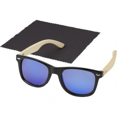 Logo trade promotional gift photo of: Taiyō rPET/bamboo mirrored polarized sunglasses in gift box