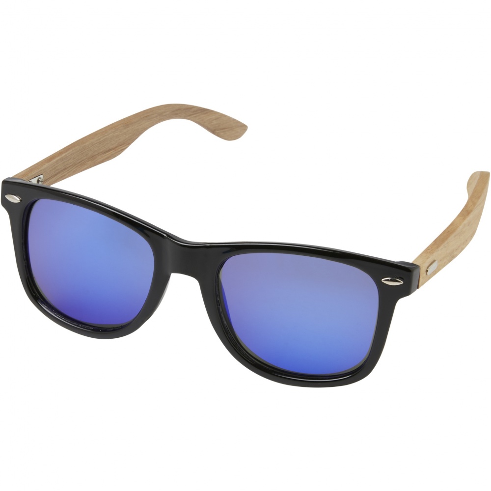 Logotrade promotional merchandise image of: Hiru rPET/wood mirrored polarized sunglasses in gift box