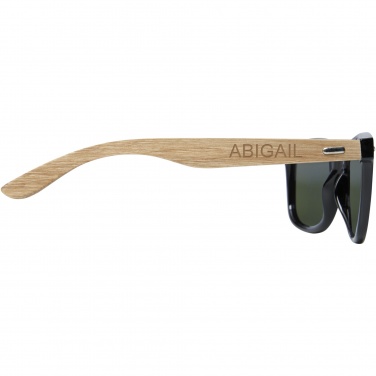 Logotrade promotional giveaway image of: Hiru rPET/wood mirrored polarized sunglasses in gift box