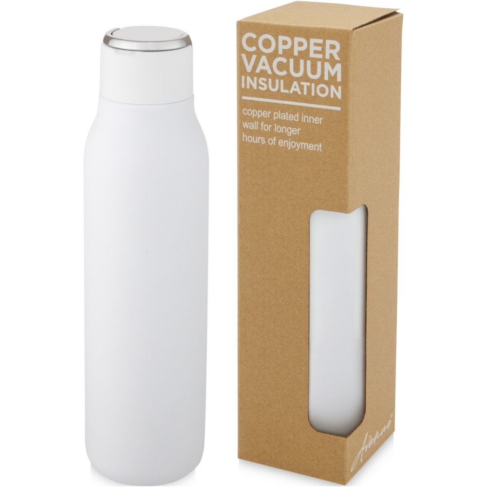 Logotrade promotional product picture of: Marka 600 ml copper vacuum insulated bottle with metal loop