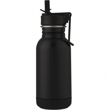 Logo trade promotional merchandise picture of: Lina 400 ml stainless steel sport bottle with straw and loop