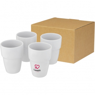 Logo trade business gift photo of: Staki 4-piece 280 ml stackable mug gift set
