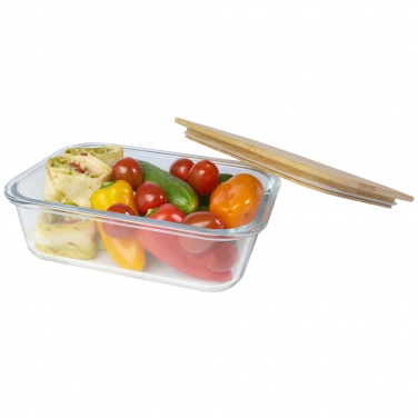 Logotrade promotional product picture of: Roby glass lunch box with bamboo lid