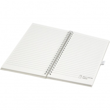 Logo trade promotional merchandise image of: Dairy Dream A5 size reference recycled milk cartons spiral notebook
