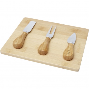 Logotrade promotional giveaway picture of: Ement bamboo cheese board and tools