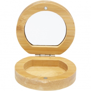 Logo trade corporate gift photo of: Afrodit bamboo pocket mirror