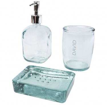 Logo trade corporate gifts picture of: Jabony 3-piece recycled glass bathroom set