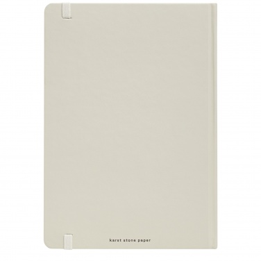 Logo trade promotional merchandise image of: Karst® A5 stone paper hardcover notebook - lined