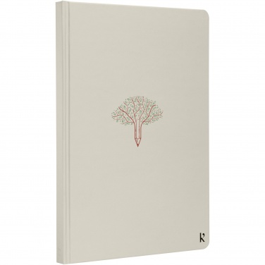 Logo trade promotional gift photo of: Karst® A5 stone paper hardcover notebook - lined