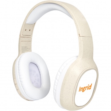 Logotrade promotional merchandise image of: Riff wheat straw Bluetooth® headphones with microphone
