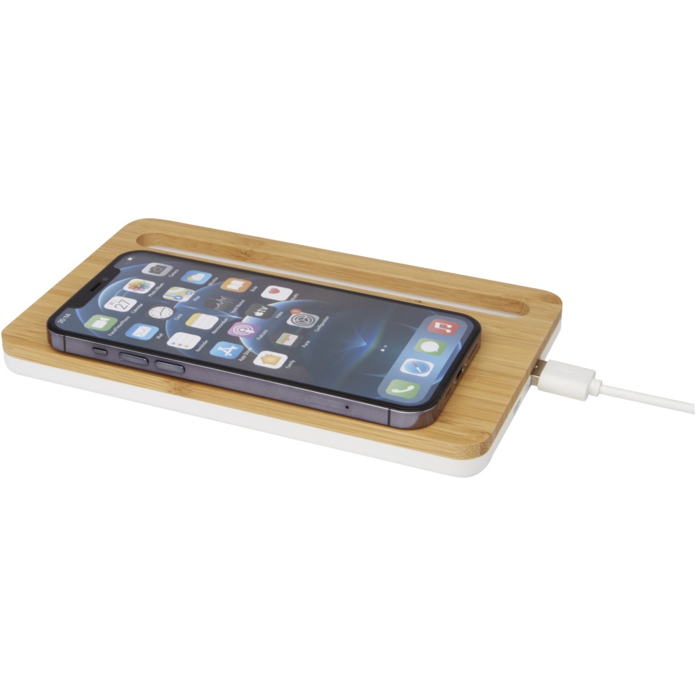 Logotrade advertising products photo of: Medake 10W bamboo wireless charger
