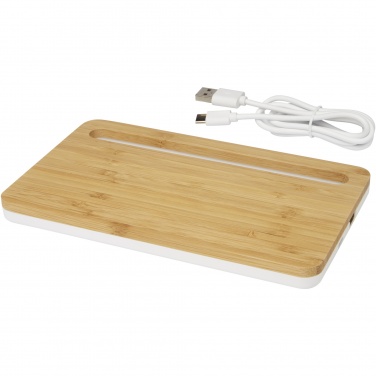 Logo trade promotional merchandise photo of: Medake 10W bamboo wireless charger