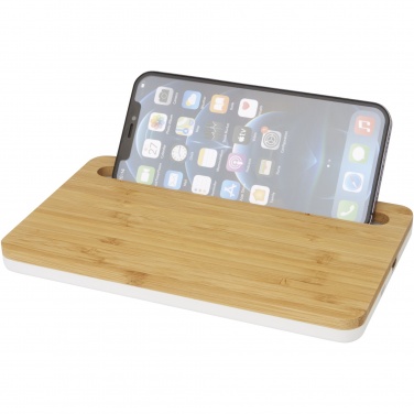 Logo trade promotional products picture of: Medake 10W bamboo wireless charger