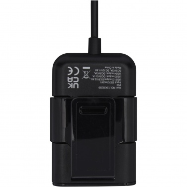 Logotrade promotional merchandise image of: Pilot dual car charger with QC 3.0 dual back seat extended charger