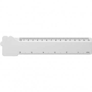 Logotrade promotional item picture of: Tait 15 cm house-shaped recycled plastic ruler