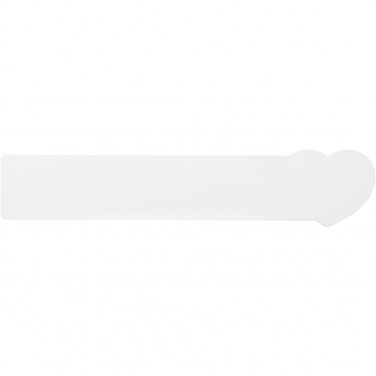 Logo trade promotional merchandise photo of: Tait 15 cm heart-shaped recycled plastic ruler