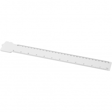 Logo trade promotional items picture of: Tait 30cm house-shaped recycled plastic ruler