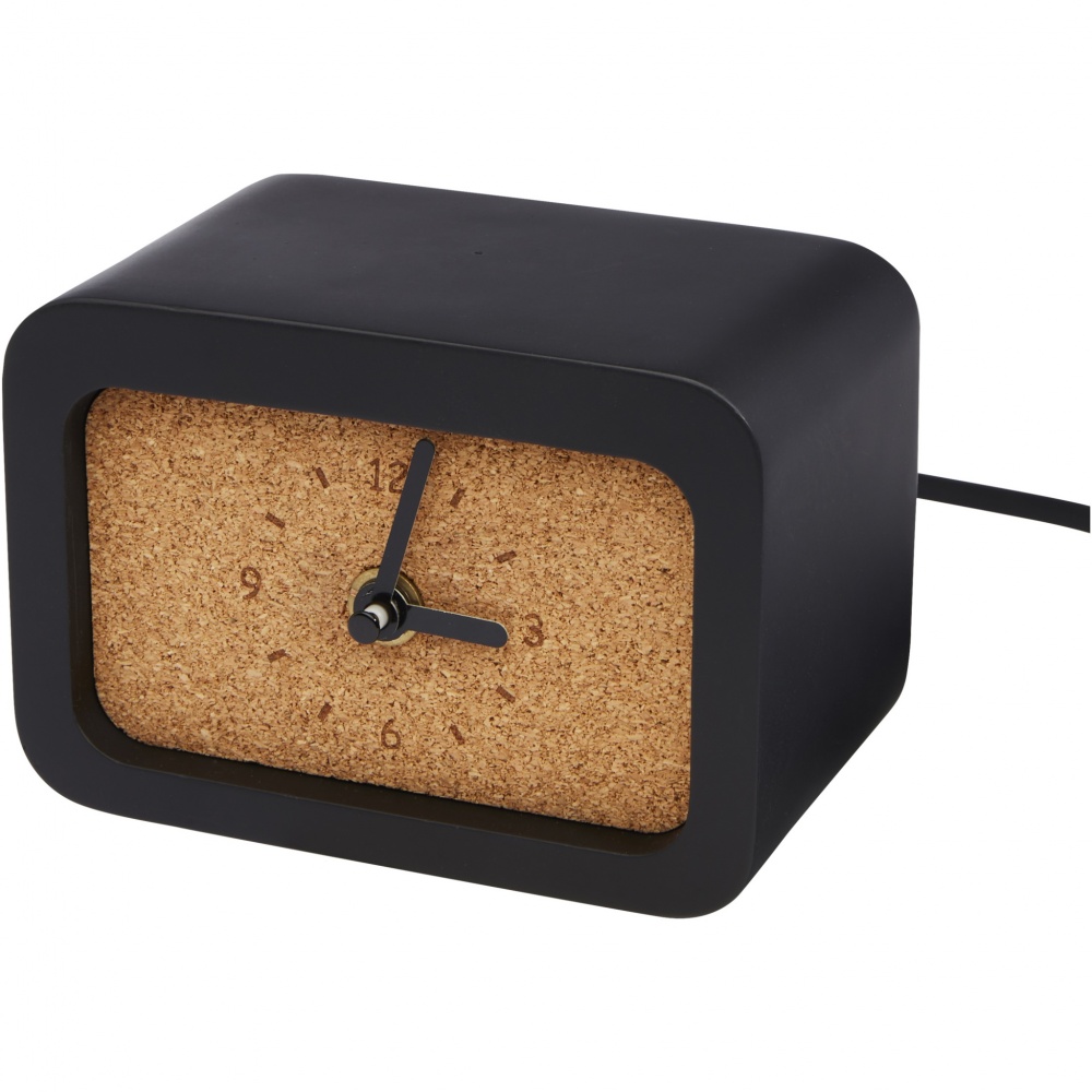Logo trade promotional item photo of: Momento wireless limestone charging desk clock