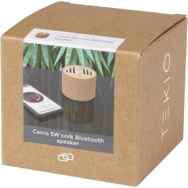 Logo trade corporate gifts image of: Cerris 5W cork Bluetooth® speaker