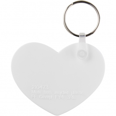 Logotrade business gift image of: Tait heart-shaped recycled keychain