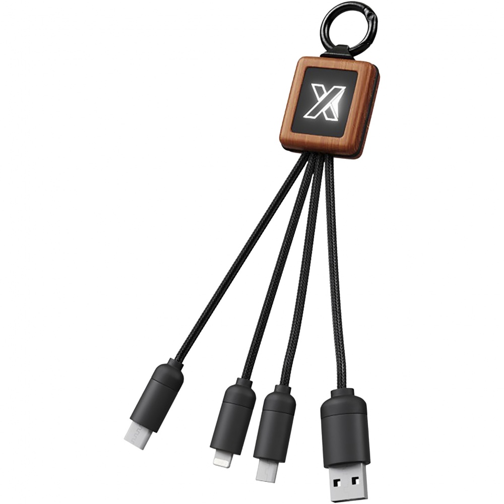Logotrade promotional item image of: SCX.design C19 wooden easy to use cable