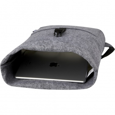 Logo trade promotional items image of: Felta GRS recycled felt roll-top bike bag 13L