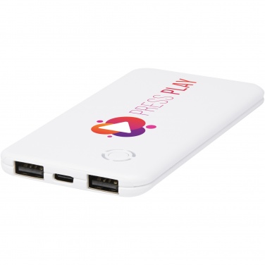 Logo trade corporate gifts picture of: Slender 4000 mAh slim dual power bank