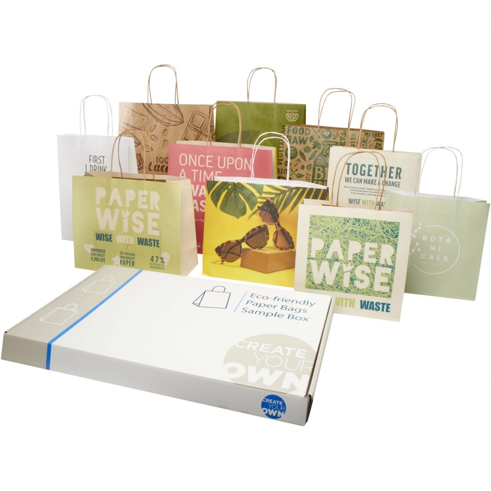 Logo trade promotional products image of: Agricultural waste and kraft paper bags sample box
