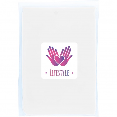 Logo trade promotional merchandise photo of: Mayan recycled plastic disposable rain poncho with storage pouch