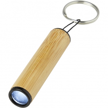 Logo trade promotional product photo of: Cane bamboo key ring with light