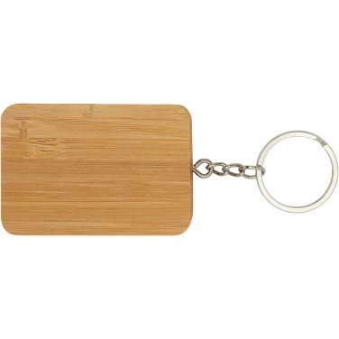 Logo trade promotional items picture of: Reel 6-in-1 retractable bamboo key ring charging cable