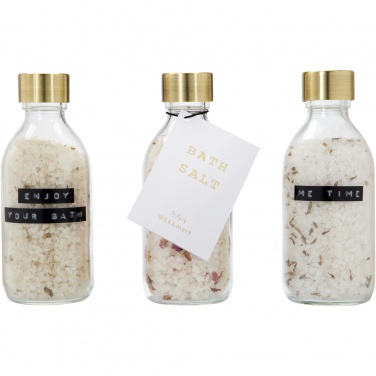 Logo trade promotional merchandise image of: Wellmark Just Relax 3-piece 200 ml bath salt gift set