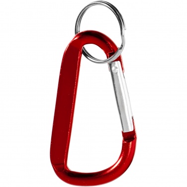 Logo trade promotional gifts image of: Timor RCS recycled aluminium carabiner keychain