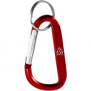 Logotrade promotional gift picture of: Timor RCS recycled aluminium carabiner keychain