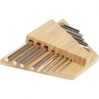 Logotrade corporate gift picture of: Allen bamboo hex key tool set