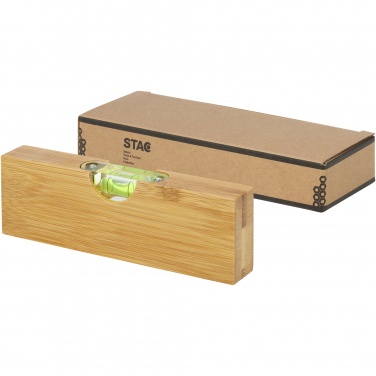 Logo trade promotional giveaways image of: Flush bamboo spirit level with bottle opener