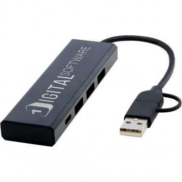 Logotrade promotional item picture of: Rise RCS recycled aluminium USB 2.0 hub